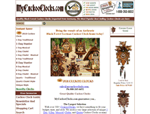 Tablet Screenshot of mycuckooclocks.com